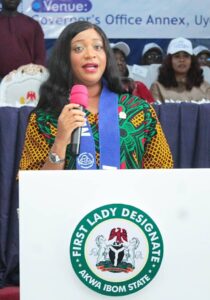 Lady Helen Obareki Supports Widows, Commends Dr. Glory Edet for Touching Lives